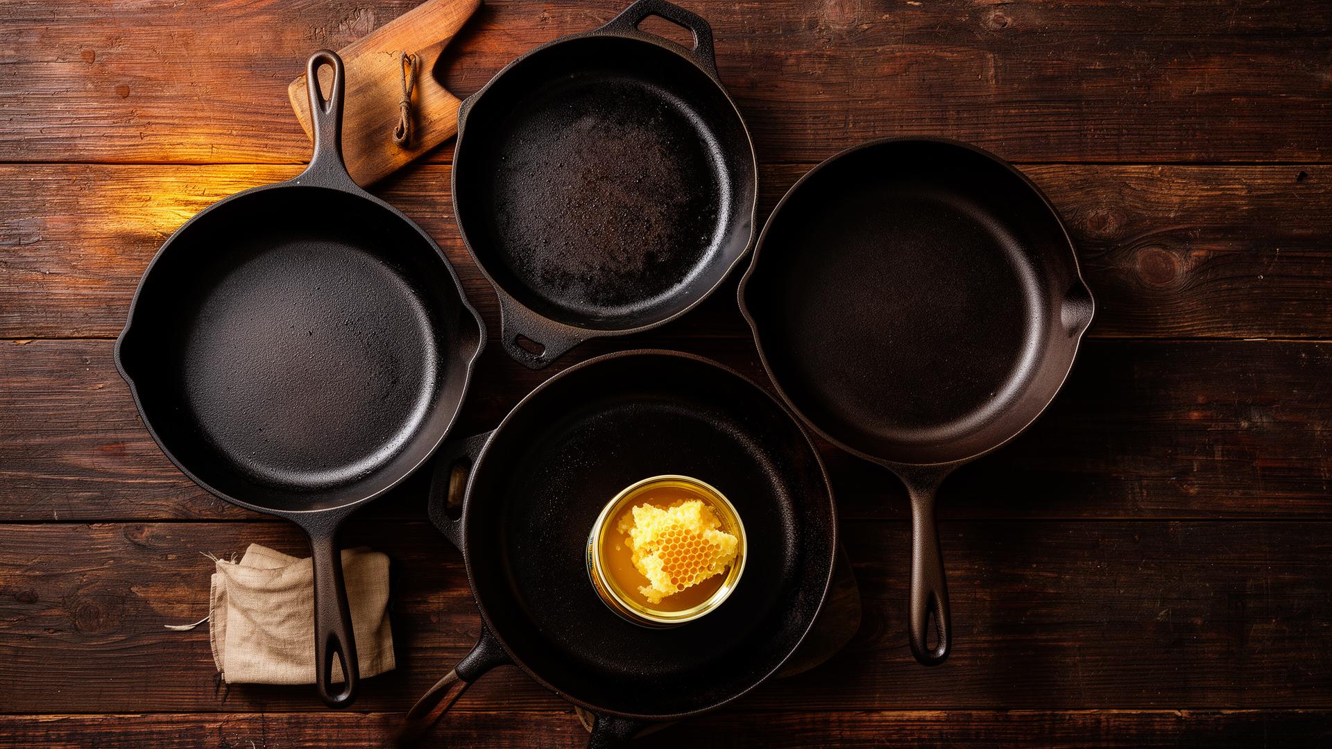 Cast Iron Seasoning Wax - Beeswax Blend by BuzzyWaxx